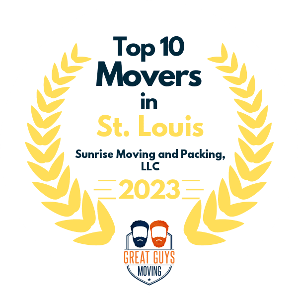 Sunrise Moving and Packing - ranked top 10 moving company in St Louis